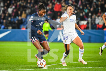2021-11-09 - Kadidiatou DIANI of PSG and Lucia RODRIGUEZ of Real Madrid during the UEFA Women's Champions League, Group B football match between Paris Saint-Germain and Real Madrid on November 9, 2021 at Parc des Princes stadium in Paris, France - PARIS SAINT-GERMAIN VS REAL MADRID - UEFA CHAMPIONS LEAGUE WOMEN - SOCCER