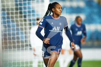 2021-11-18 - Marie Antoinette Katoto of PSG celebrates a goal during the UEFA Women's Champions League, Group B, football match between Real Madrid and Paris Saint-Germain on November 18, 2021 at Alfredo Di Stefano stadium in Valdebebas, Madrid, Spain - REAL MADRID VS PARIS SAINT-GERMAIN - UEFA CHAMPIONS LEAGUE WOMEN - SOCCER