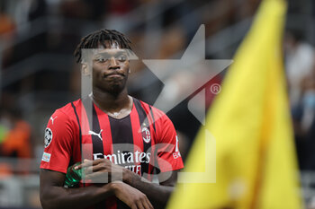 2021-09-28 - Rafael Leao of AC Milan reacts during the UEFA Champions League 2021/22 Group Stage - Group B football match between AC Milan and Club Atletico de Madrid at Giuseppe Meazza Stadium, Milan, Italy on September 28, 2021 - AC MILAN VS ATLETICO MADRID - UEFA CHAMPIONS LEAGUE - SOCCER