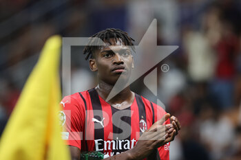 2021-09-28 - Rafael Leao of AC Milan reacts during the UEFA Champions League 2021/22 Group Stage - Group B football match between AC Milan and Club Atletico de Madrid at Giuseppe Meazza Stadium, Milan, Italy on September 28, 2021 - AC MILAN VS ATLETICO MADRID - UEFA CHAMPIONS LEAGUE - SOCCER