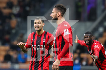 2021-11-03 - Alessio Romagnoli of AC Milan reacts during the UEFA Champions League 2021/22 Group Stage - Group B football match between AC Milan and FC Porto at Giuseppe Meazza Stadium, Milan, Italy on November 03, 2021 - AC MILAN VS FC PORTO - UEFA CHAMPIONS LEAGUE - SOCCER