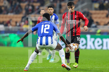 2021-11-03 - Brahim Diaz of AC Milan in action during the UEFA Champions League 2021/22 Group Stage - Group B football match between AC Milan and FC Porto at Giuseppe Meazza Stadium, Milan, Italy on November 03, 2021 - AC MILAN VS FC PORTO - UEFA CHAMPIONS LEAGUE - SOCCER