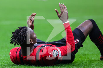 2021-11-03 - Rafael Leao of AC Milan reacts during the UEFA Champions League 2021/22 Group Stage - Group B football match between AC Milan and FC Porto at Giuseppe Meazza Stadium, Milan, Italy on November 03, 2021 - AC MILAN VS FC PORTO - UEFA CHAMPIONS LEAGUE - SOCCER