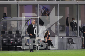 2021-09-15 - Carlo Ancelotti Head Coach of Real Madrid CF during the UEFA Champions League 2021/22 Group Stage - Group D football match between FC Internazionale and Real Madrid CF at Giuseppe Meazza Stadium, Milan, Italy on September 15, 2021 - GROUP D - INTER - FC INTERNAZIONALE VS REAL MADRID - UEFA CHAMPIONS LEAGUE - SOCCER