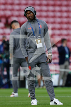 2021-09-15 - Rafael Leao (AC Milan) walks on the pitch during a pitch inspetction - GROUP B - LIVERPOOL FC VS AC MILAN - UEFA CHAMPIONS LEAGUE - SOCCER