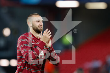2021-09-15 - Nathaniel Phillips (Liverpool FC) cheers fans before the match - GROUP B - LIVERPOOL FC VS AC MILAN - UEFA CHAMPIONS LEAGUE - SOCCER