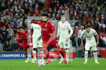 2021-09-15 - Mohamed Salah (Liverpool FC) penalty (missed) - GROUP B - LIVERPOOL FC VS AC MILAN - UEFA CHAMPIONS LEAGUE - SOCCER