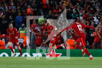2021-09-15 - Jordan Henderson (Liverpool FC) celebrates the victory goal - GROUP B - LIVERPOOL FC VS AC MILAN - UEFA CHAMPIONS LEAGUE - SOCCER