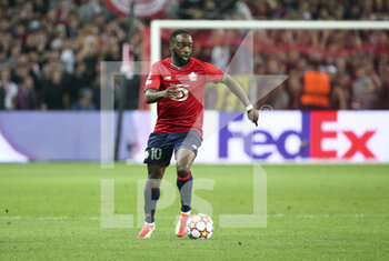 2021-09-14 - Jonathan Ikone of Lille during the UEFA Champions League, Group Stage, Group G football match between Lille OSC (LOSC) and VfL Wolfsburg on September 14, 2021 at Stade Pierre Mauroy in Villeneuve-d?Ascq near Lille, France - LILLE OSC (LOSC) AND VEREIN FUR LEIBESUBUNGEN WOLFSBURG - UEFA CHAMPIONS LEAGUE - SOCCER