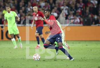 2021-09-14 - Isaac Lihadji of Lille during the UEFA Champions League, Group Stage, Group G football match between Lille OSC (LOSC) and VfL Wolfsburg on September 14, 2021 at Stade Pierre Mauroy in Villeneuve-d?Ascq near Lille, France - LILLE OSC (LOSC) AND VEREIN FUR LEIBESUBUNGEN WOLFSBURG - UEFA CHAMPIONS LEAGUE - SOCCER