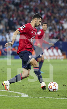 2021-09-14 - Mehmet Zeki Celik of Lille during the UEFA Champions League, Group Stage, Group G football match between Lille OSC (LOSC) and VfL Wolfsburg on September 14, 2021 at Stade Pierre Mauroy in Villeneuve-d?Ascq near Lille, France - LILLE OSC (LOSC) AND VEREIN FUR LEIBESUBUNGEN WOLFSBURG - UEFA CHAMPIONS LEAGUE - SOCCER