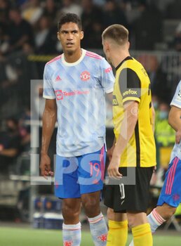 2021-09-14 - Raphael Varane of Manchester United during the UEFA Champions League, Group Stage, Group F football match between Young Boys Berne and Manchester United on September 14, 2021 at Stade de Suisse in Berne, Switzerland - GROUP F - YOUNG BOYS BERNE VS MANCHESTER UNITED - UEFA CHAMPIONS LEAGUE - SOCCER