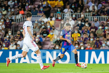 2021-09-14 - Jordi Alba of FC Barcelona in action during the UEFA Champions League, football match played between FC Barcelona and Bayern Munich at Camp Nou Stadium on September 14, 2021, in Barcelona, Spain - FC BARCELONA VS BAYERN MUNICH - UEFA CHAMPIONS LEAGUE - SOCCER
