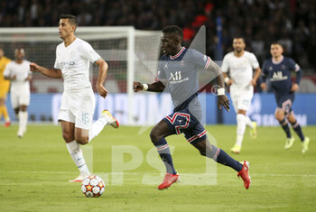 2021-09-28 - Idrissa Gueye Gana of PSG during the UEFA Champions League, Group A football match between Paris Saint-Germain and Manchester City on September 28, 2021 at Parc des Princes stadium in Paris, France - PARIS SAINT-GERMAIN VS MANCHESTER CITY - UEFA CHAMPIONS LEAGUE - SOCCER