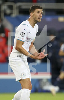 2021-09-28 - Ruben Dias of Manchester City during the UEFA Champions League, Group A football match between Paris Saint-Germain and Manchester City on September 28, 2021 at Parc des Princes stadium in Paris, France - PARIS SAINT-GERMAIN VS MANCHESTER CITY - UEFA CHAMPIONS LEAGUE - SOCCER
