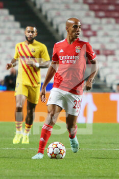 2021-09-29 - Joao Mario of Benfica during the UEFA Champions League, Group E football match between SL Benfica and FC Barcelona on September 29, 2021 at Estadio da Luz in Lisbon, Portugal - SL BENFICA VS FC BARCELONA - UEFA CHAMPIONS LEAGUE - SOCCER