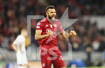 2021-09-29 - Eric Maxim Choupo-Moting of Bayern Munich celebrates after the 5-0 goal during the UEFA Champions League, Group E football match between Bayern Munich and Dynamo Kiev on September 29, 2021 at Allianz Arena in Munich, Germany - BAYERN MUNICH VS DYNAMO KIEV - UEFA CHAMPIONS LEAGUE - SOCCER