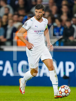 2021-10-19 - Ruben Dias of Manchester City during the UEFA Champions League, Group A football match between Club Brugge KV and Manchester City on October 19, 2021 at Jan Breydelstadion in Bruges, Belgium - CLUB BRUGGE KV VS MANCHESTER CITY - UEFA CHAMPIONS LEAGUE - SOCCER