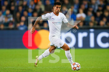 2021-10-19 - Joao Cancelo of Manchester City during the UEFA Champions League, Group A football match between Club Brugge KV and Manchester City on October 19, 2021 at Jan Breydelstadion in Bruges, Belgium - CLUB BRUGGE KV VS MANCHESTER CITY - UEFA CHAMPIONS LEAGUE - SOCCER