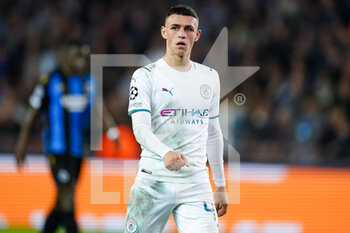 2021-10-19 - Phil Foden of Manchester City during the UEFA Champions League, Group A football match between Club Brugge KV and Manchester City on October 19, 2021 at Jan Breydelstadion in Bruges, Belgium - CLUB BRUGGE KV VS MANCHESTER CITY - UEFA CHAMPIONS LEAGUE - SOCCER