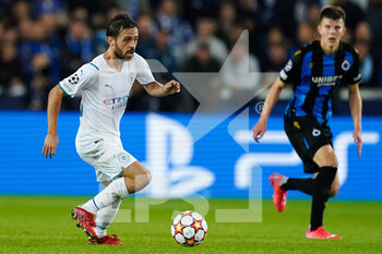 2021-10-19 - Bernardo Silva of Manchester City during the UEFA Champions League, Group A football match between Club Brugge KV and Manchester City on October 19, 2021 at Jan Breydelstadion in Bruges, Belgium - CLUB BRUGGE KV VS MANCHESTER CITY - UEFA CHAMPIONS LEAGUE - SOCCER