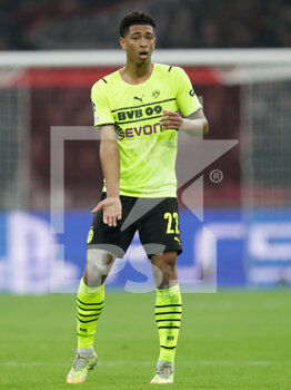 2021-10-19 - Jude Bellingham of Borussia Dortmund during the UEFA Champions League, Group C football match between Ajax and Borussia Dortmund on October 19, 2021 at Johan Cruijff ArenA in Amsterdam, Netherlands - AJAX VS BORUSSIA DORTMUND - UEFA CHAMPIONS LEAGUE - SOCCER