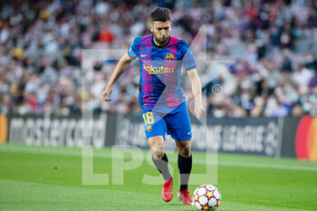 2021-10-20 - Jordi Alba of FC Barcelona during the UEFA Champions League, Group E football match between FC Barcelona and Dinamo Kiev on October 20, 2021 at Camp Nou stadium in Barcelona, Spain - FC BARCELONA VS DINAMO KIEV - UEFA CHAMPIONS LEAGUE - SOCCER
