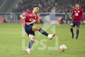 2021-10-20 - Mehmet Zeki Celik of Lille during the UEFA Champions League, Group G football match between Lille OSC (LOSC) and Sevilla FC on October 20, 2021 at Stade Pierre Mauroy in Villeneuve-d'Ascq near Lille, France - LILLE OSC (LOSC) VS SEVILLA FC - UEFA CHAMPIONS LEAGUE - SOCCER