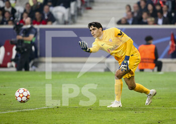 2021-10-20 - Goalkeeper of Sevilla FC Bono aka Yassine Bounou during the UEFA Champions League, Group G football match between Lille OSC (LOSC) and Sevilla FC on October 20, 2021 at Stade Pierre Mauroy in Villeneuve-d'Ascq near Lille, France - LILLE OSC (LOSC) VS SEVILLA FC - UEFA CHAMPIONS LEAGUE - SOCCER