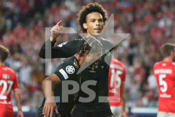 2021-10-20 - Leroy Sané of Bayern Munich celebrates after scoring during the UEFA Champions League, Group E football match between SL Benfica and Bayern Munich on October 20, 2021 at Estadio da Luz in Lisbon, Portugal - SL BENFICA VS BAYERN MUNICH - UEFA CHAMPIONS LEAGUE - SOCCER
