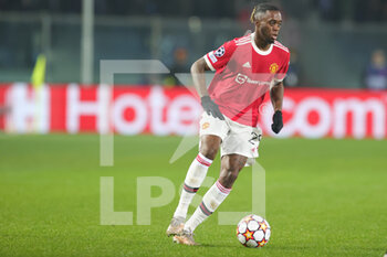 2021-11-02 - Aaron Wan-Bissaka (29) of Manchester United during the UEFA Champions League, Group F football match between Atalanta BC and Manchester United on November 2, 2021 at Gewiss Stadium in Bergamo, Italy - ATALANTA BC VS MANCHESTER UNITED - UEFA CHAMPIONS LEAGUE - SOCCER
