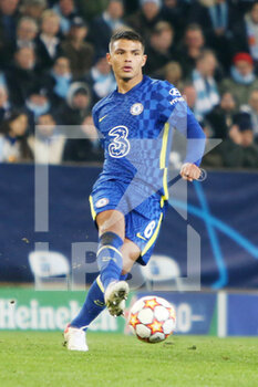 2021-11-02 - Thiago Silva of FC Chelsea during the UEFA Champions League, Group H football match between Malmo FF and Chelsea FC on November 2, 2021 at Eleda Stadion in Malmo, Sweden - MALMO FF VS CHELSEA FC - UEFA CHAMPIONS LEAGUE - SOCCER