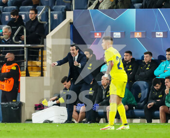 2021-11-02 - Unai Emery, head coach of Villarreal during the UEFA Champions League, Group F football match between Villarreal CF and BSC Young Boys on November 2, 2021 at the Ceramica Stadium in Castellon, Spain - VILLARREAL CF VS BSC YOUNG BOYS - UEFA CHAMPIONS LEAGUE - SOCCER