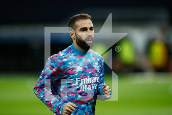 2021-11-03 - Daniel Carvajal of Real Madrid warms up during the UEFA Champions League, Group D football match between Real Madrid and Shakhtar Donetsk on November 03, 2021 at Santiago Bernabeu stadium in Madrid, Spain - REAL MADRID VS SHAKHTAR DONETSK - UEFA CHAMPIONS LEAGUE - SOCCER