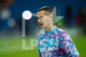 2021-11-03 - Lucas Vazquez of Real Madrid warms up during the UEFA Champions League, Group D football match between Real Madrid and Shakhtar Donetsk on November 03, 2021 at Santiago Bernabeu stadium in Madrid, Spain - REAL MADRID VS SHAKHTAR DONETSK - UEFA CHAMPIONS LEAGUE - SOCCER
