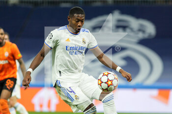 2021-11-03 - David Alaba of Real Madrid during the UEFA Champions League, Group D football match between Real Madrid and Shakhtar Donetsk on November 03, 2021 at Santiago Bernabeu stadium in Madrid, Spain - REAL MADRID VS SHAKHTAR DONETSK - UEFA CHAMPIONS LEAGUE - SOCCER