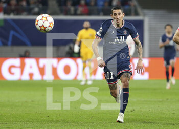 2021-11-03 - Angel Di Maria of PSG during the UEFA Champions League, Group A football match between RB Leipzig and Paris Saint-Germain (PSG) on November 3, 2021 at Red Bull Arena in Leipzig, Germany - RB LEIPZIG VS PARIS SAINT-GERMAIN - UEFA CHAMPIONS LEAGUE - SOCCER