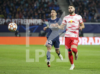 2021-11-03 - Josko Gvardiol of RB Leipzig, Angel Di Maria of PSG (left) during the UEFA Champions League, Group A football match between RB Leipzig and Paris Saint-Germain (PSG) on November 3, 2021 at Red Bull Arena in Leipzig, Germany - RB LEIPZIG VS PARIS SAINT-GERMAIN - UEFA CHAMPIONS LEAGUE - SOCCER