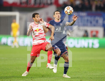 2021-11-03 - Tyler Adams of Leipzig and Angel Di Maria of Paris Saint-Germain during the UEFA Champions League, Group A football match between RB Leipzig and Paris Saint-Germain on November 3, 2021 at Red Bull Arena in Leipzig, Germany - RB LEIPZIG VS PARIS SAINT-GERMAIN - UEFA CHAMPIONS LEAGUE - SOCCER