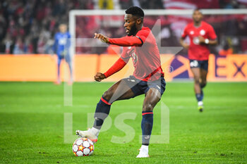 2021-11-23 - Jonathan BAMBA of Lille during the UEFA Champions League, Group G football match between Lille LOSC and FC Salzburg on November 23, 2021 at Pierre Mauroy stadium in Villeneuve-d'Ascq near Lille, France - LILLE LOSC VS FC SALZBURG - UEFA CHAMPIONS LEAGUE - SOCCER