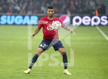 2021-11-23 - Reinildo Mandava of Lille during the UEFA Champions League, Group G football match between Lille OSC (LOSC) and FC RB Salzburg on November 23, 2021 at Pierre Mauroy stadium in Villeneuve-d'Ascq near Lille, France - LILLE LOSC VS FC SALZBURG - UEFA CHAMPIONS LEAGUE - SOCCER
