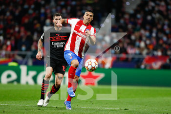 2021-11-24 - Luis Suarez of Atletico de Madrid during the UEFA Champions League, Group B football match between Atletico de Madrid and AC Milan on November 24, 2021 at Wanda Metropolitano stadium in Madrid, Spain - ATLETICO DE MADRID VS AC MILAN - UEFA CHAMPIONS LEAGUE - SOCCER