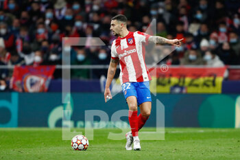 2021-11-24 - Mario Hermoso of Atletico de Madrid during the UEFA Champions League, Group B football match between Atletico de Madrid and AC Milan on November 24, 2021 at Wanda Metropolitano stadium in Madrid, Spain - ATLETICO DE MADRID VS AC MILAN - UEFA CHAMPIONS LEAGUE - SOCCER