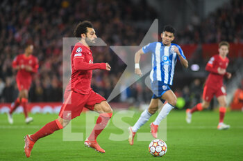 2021-11-24 - Liverpool's forward Mohamed Salah (11) during the UEFA Champions League, Group B football match between Liverpool FC and FC Porto on November 24, 2021 at Anfield stadium in Liverpool, England - LIVERPOOL FC VS FC PORTO - UEFA CHAMPIONS LEAGUE - SOCCER