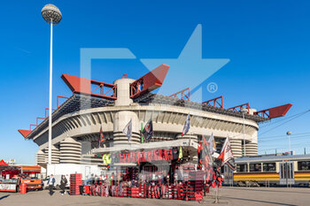 2021-12-07 - General view before the UEFA Champions League, Group B football match between AC Milan and Liverpool FC on December 7, 2021 at San Siro Stadium in Milan, Italy - AC MILAN VS LIVERPOOL FC - UEFA CHAMPIONS LEAGUE - SOCCER
