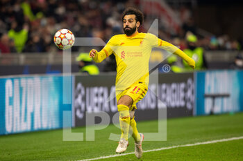 2021-12-07 - Liverpool forward Mohamed Salah during the UEFA Champions League, Group B football match between AC Milan and Liverpool FC on December 7, 2021 at San Siro Stadium in Milan, Italy - AC MILAN VS LIVERPOOL FC - UEFA CHAMPIONS LEAGUE - SOCCER