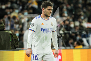 2021-12-07 - Luka Jovic of Real Madrid during the UEFA Champions League, Group D football match between Real Madrid and FC Internazionale on December 7, 2021 at Santiago Bernabeu stadium in Madrid, Spain - REAL MADRID VS FC INTERNAZIONALE - UEFA CHAMPIONS LEAGUE - SOCCER