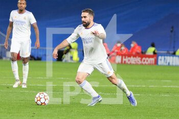 2021-12-07 - Dani Carvajal of Real Madrid during the UEFA Champions League, Group D football match between Real Madrid and FC Internazionale on December 7, 2021 at Santiago Bernabeu stadium in Madrid, Spain - REAL MADRID VS FC INTERNAZIONALE - UEFA CHAMPIONS LEAGUE - SOCCER