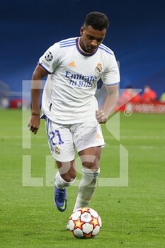 2021-12-07 - Rodrygo of Real Madrid during the UEFA Champions League, Group D football match between Real Madrid and FC Internazionale on December 7, 2021 at Santiago Bernabeu stadium in Madrid, Spain - REAL MADRID VS FC INTERNAZIONALE - UEFA CHAMPIONS LEAGUE - SOCCER
