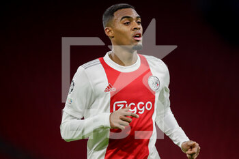 2021-12-07 - Ryan Gravenberch of Ajax during the UEFA Champions League, Group C football match between Ajax and Sporting Clube de Portugal on December 7, 2021 at Johan Cruijff ArenA in Amsterdam, Netherlands - AJAX VS SPORTING CLUBE DE PORTUGAL - UEFA CHAMPIONS LEAGUE - SOCCER